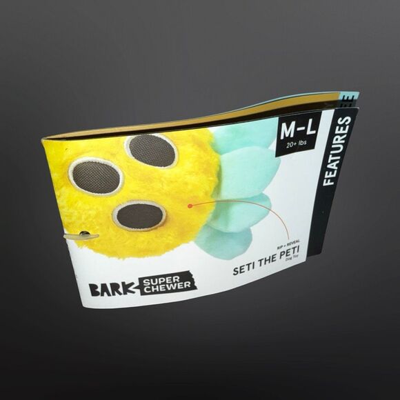 NEW Bark Box Seti The Peti Super Chewer Interactive Rubber Dog Toy 2/1 Plush Toy - Picture 5 of 6